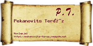 Pekanovits Teréz névjegykártya