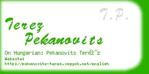 terez pekanovits business card